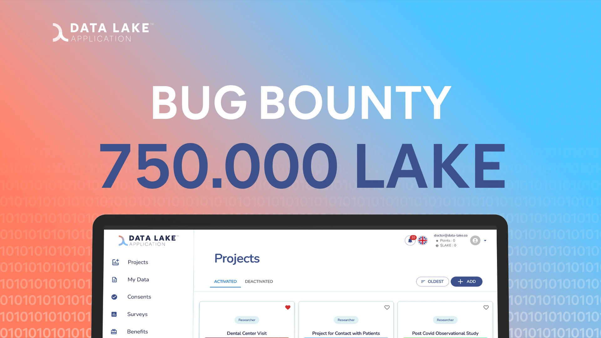 Unveiling Data Lake App’s Second Bug Bounty Program with up to 750000 $LAKE worth around $26k up for grabs full graphics Data Lake