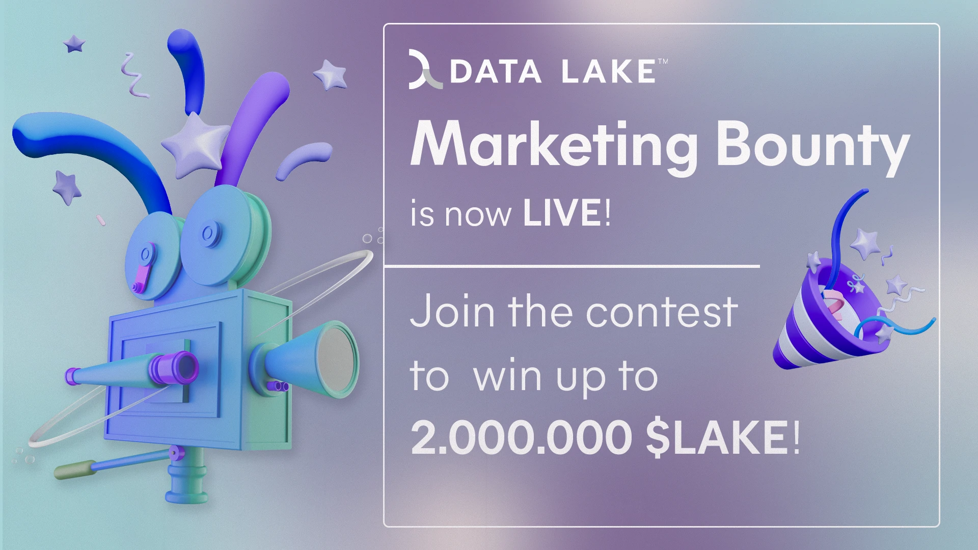 Marketing Bounty is Now LIVE Transform Your Social Media Activity into Rewards graphics Data Lake