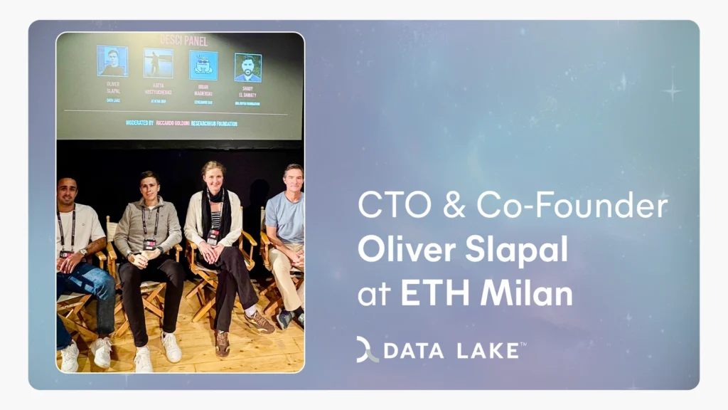 CTO & Co-Founder Oliver Slapal at ETH Milan graphics Data Lake